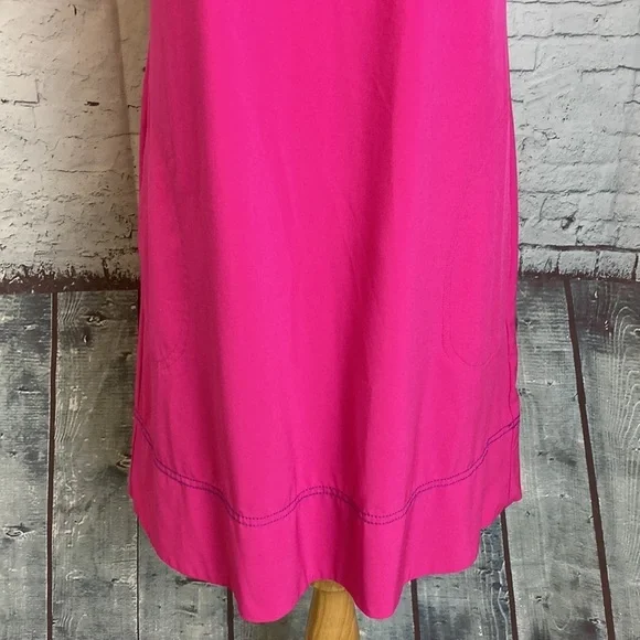 TITLE NINE PINK DAY TRIP SLEEVELESS DRESS COLOR BLOCK CIRCLES BACK Granola Girl